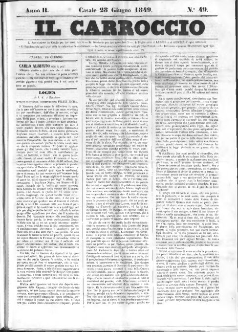 Il Carroccio - Edizione 49 del 28/06/1849